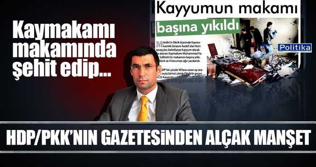 Almanya basılan Alçak Gazetenin manşeti "Makamı başına yıkıldı