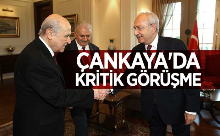 Başbakan,Kılıçdaroğlu ve Bahçeli görüşmesi başladı