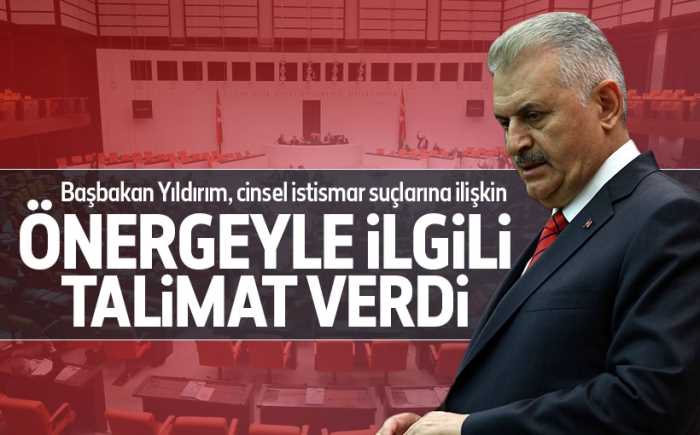 Başbakan Yıldırım 'cinsel istismar' önergesi talimatı