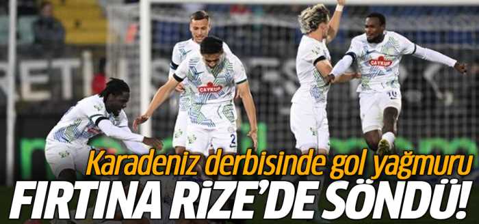 Çaykur Rizespor Trabzonspor’u 3-1 yendi