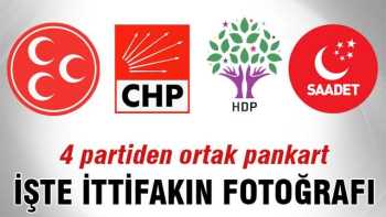 CHP, MHP, HDP Ve Saadet'ten Ortak Pankart