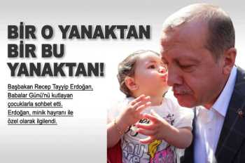 Çocuklar Erdoğan babanın "Babalar Günü"nü kutladı