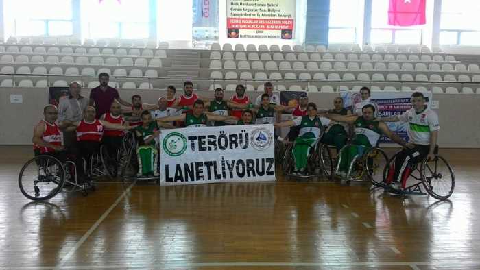 Çorum Basketbol Akademi Tekerlekli Sandalye Basketbol Takımı Terörü Lanetledi.