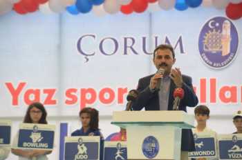 Çorum Belediyesi Yaz Spor Okullarının açılış töreni