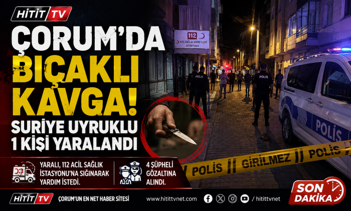 Çorum'da Bıçaklı Kavga! Suriye Uyruklu 1 Kişi Yaralandı