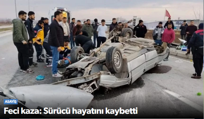 Çorum’da Feci Kaza Ölü 2 Yaralı