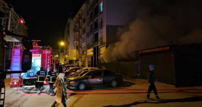 Çorum’da Halı Yıkama Fabrikasında Yangın