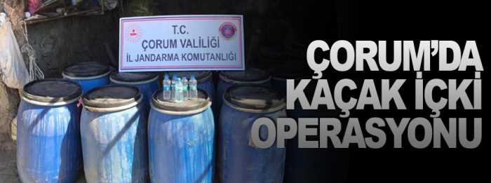 Çorum'da kaçak içki operasyonu