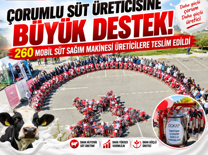 Çorum’da Süt Üreticisine 6,4 Milyon TL’lik Destek!