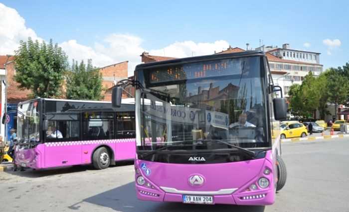 Çorum'da Toplu taşıma otobüs seferleri azaltıldı