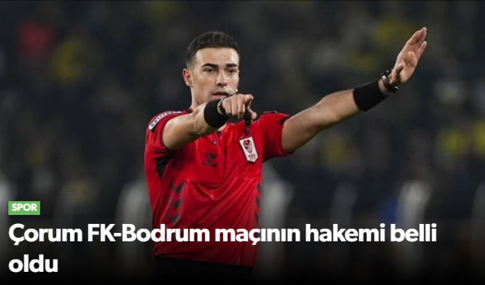 Çorum FK -Bodrum FK Play-Off Yarı Final Rövanşını Oğuzhan Çakır'ın