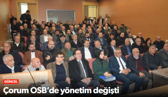 Çorum OSB’de Yeni Yönetim 