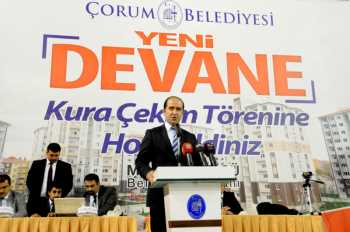 ÇORUM TOKİ DEVANE KURALARI  TÖRENLE ÇEKİLDİ