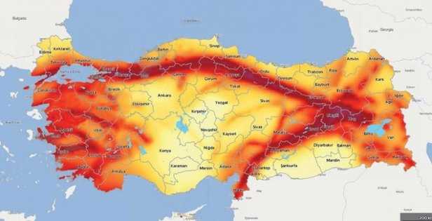 Çorum'un deprem risk haritası