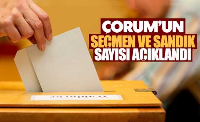 Çorum’un Seçmen sayısı belli oldu