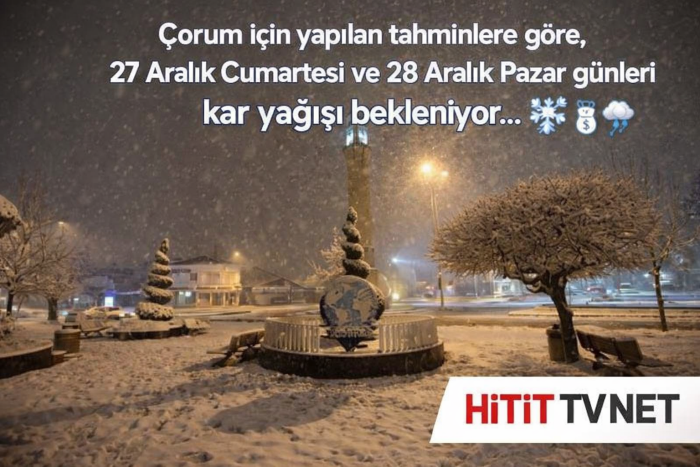 Cumartesi - Pazar Günü Kar Yağışı Bekleniyor 