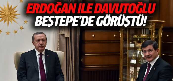 Cumhurbaşkanı Erdoğan Davutoğlu ile Görüştü