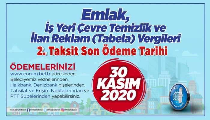 Emlak Vergisinde son gün 30 Kasım