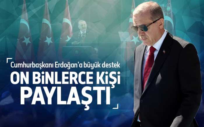 Erdoğan'a sosyal medyada büyük destek