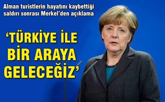 ERDOĞAN'DAN MERKEL'E TAZİYE TELEFONU