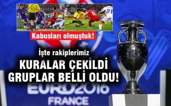 EURO 2016'da Türkiye'nin rakipleri belli oldu