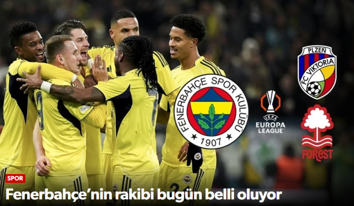 Fenerbahçe’nin Rakibi Bugün Belli Oluyor