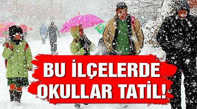 Hangi  ilçelerde okullar tatil edildi? 