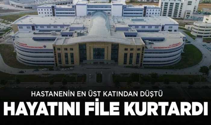 HİTÜ'de Bir Kişi Hastanenin En Üst Katından Düştü