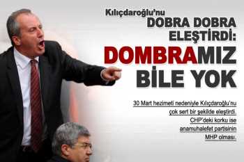 İNCE KILIÇDAROĞLU'NA  BİR DOMBRAMIZ BİLE YOK DEDİ