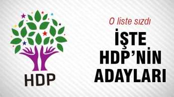 İşte HDP'nin adayları