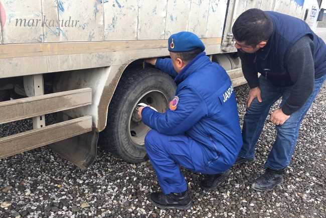 Jandarma Kış Lastiği denetimi yaptı