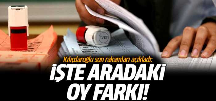 Kılıçdaroğlu açıkladı: Fark 15 bin 722