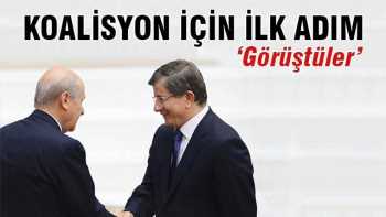 Koalisyon için iki partiden ilk adım atıldı