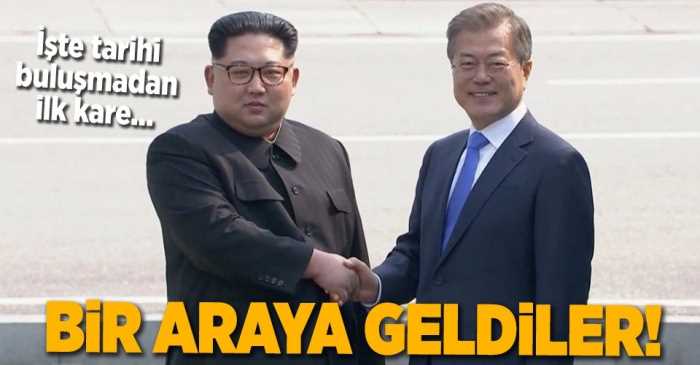 Kuzey Kore Güney Kore bir araya geldi