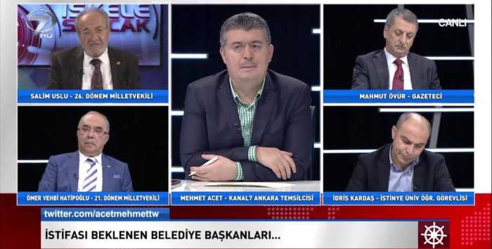 Mahmut Övür kanal 7 'de canlı yayında açıklık getirdi