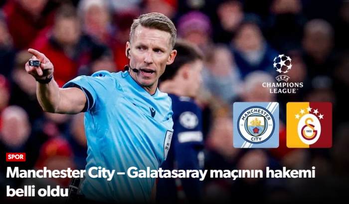 Manchester City – Galatasaray Maçı Çarşamba Günü