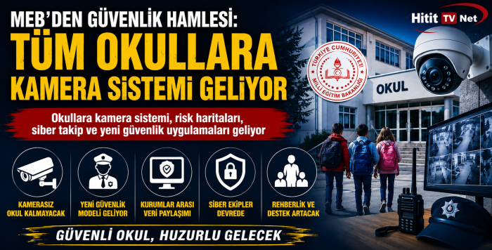 MEB  Okullarda Kamerasız Okul Kalmayacak