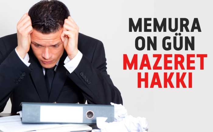 Memura on güne kadar mazeret izni verilebilir