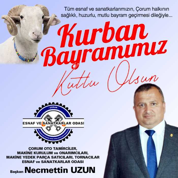 Necmettin Uzun'un Kurban Bayramı Kutlama İlanı