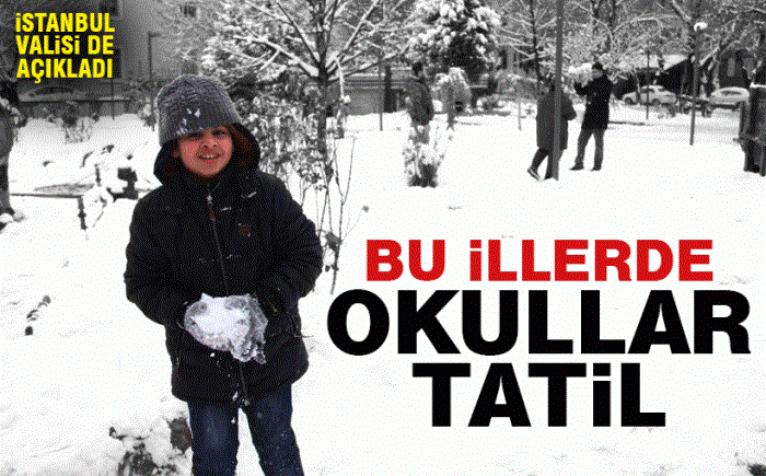 Okulların tatil edildiği iller