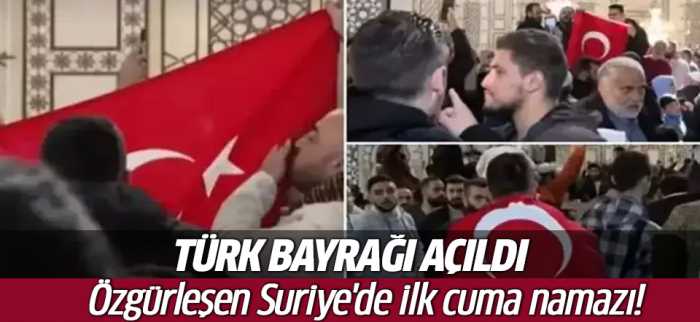 Özgür Suriye halkı ilk cuma namazını kıldı