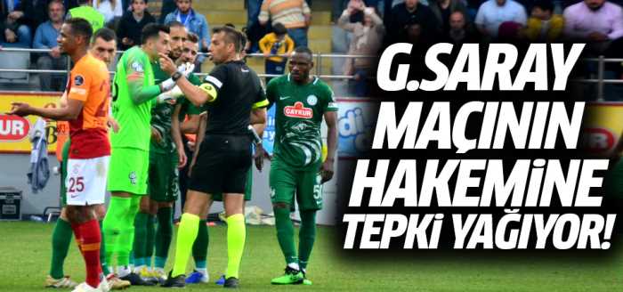 Rize - Galatasaray maçının hakemine tepki yağıyor