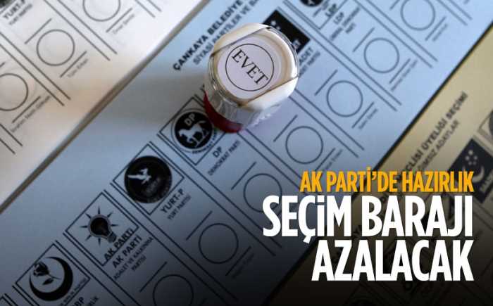 Seçim barajı yüzde 7'ye düşecek