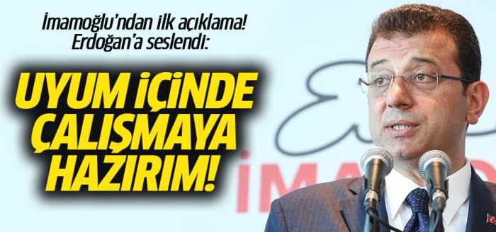 Seçim sonrası İmamoğlu'ndan ilk açıklama