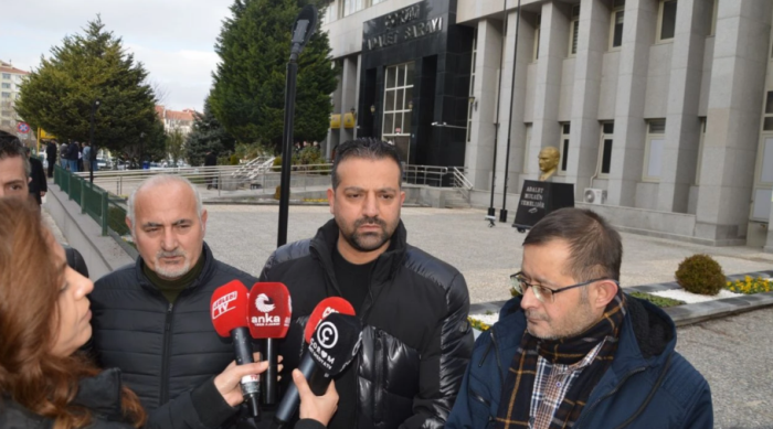 Şiddet Gören Gazeteciler Çorum Adliyesi önünde basın açıklaması yaptılar