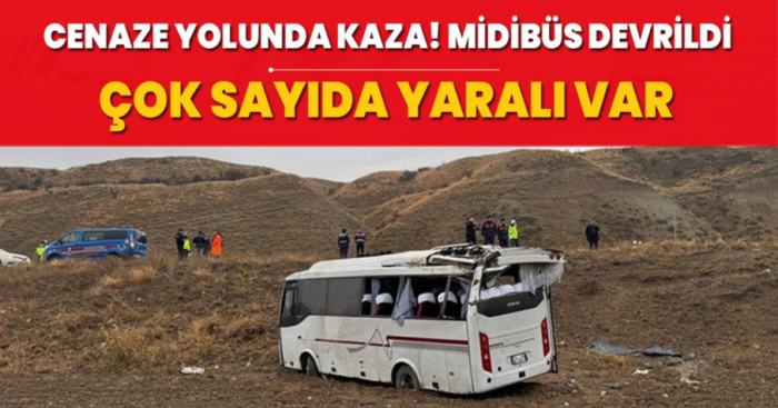 Sungurlu ilçesine cenazeye gelen midibüs devrildi 29 Yaralı var!