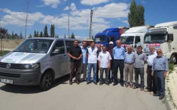 Suriye’ye Üç Tır İnsani Yardım Malzemesi Dualarla Çorum'dan Yola Çıktı