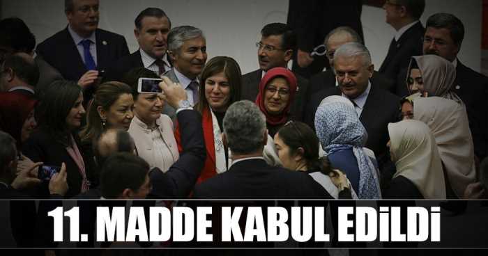 TBMM'de 11. madde kabul edildi