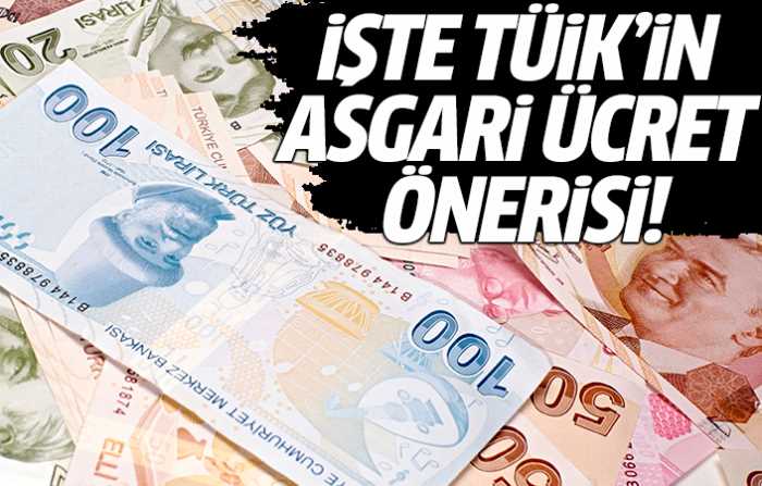 TÜİK'in asgari ücret önerisi!