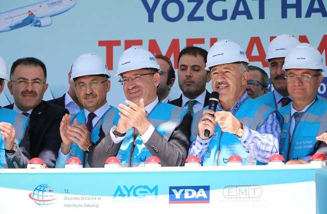 Yozgat İki Müjde birden Havalimanı temeli ve YHT ilk ray atıldı